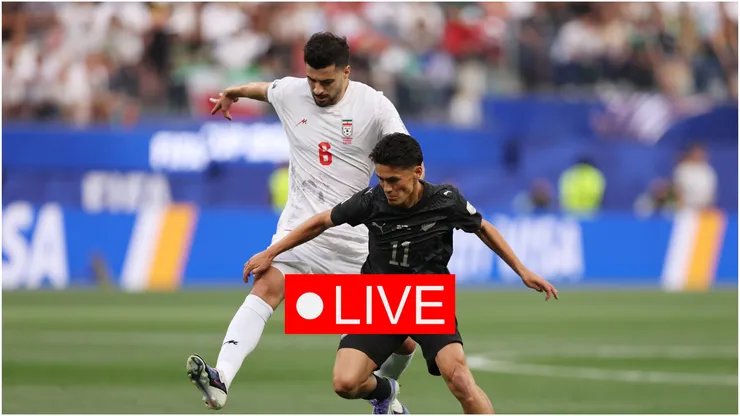 Iran and New Zealand at Los Angeles Stadium.