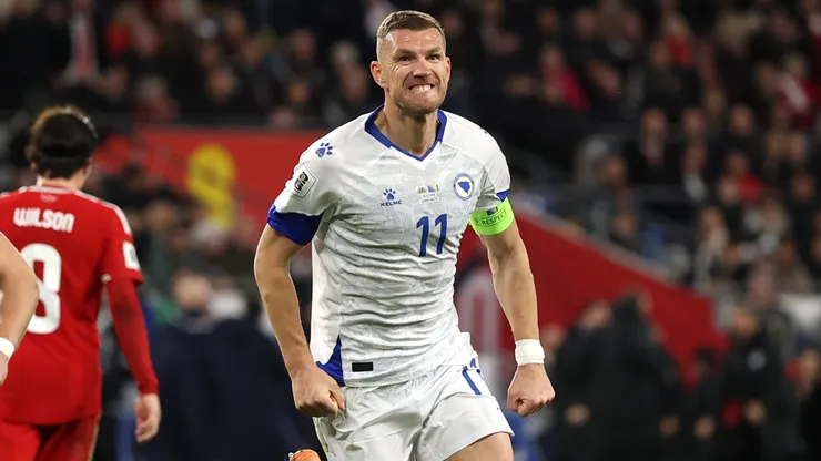 Edin Dzeko of Bosnia and Herzegovina
