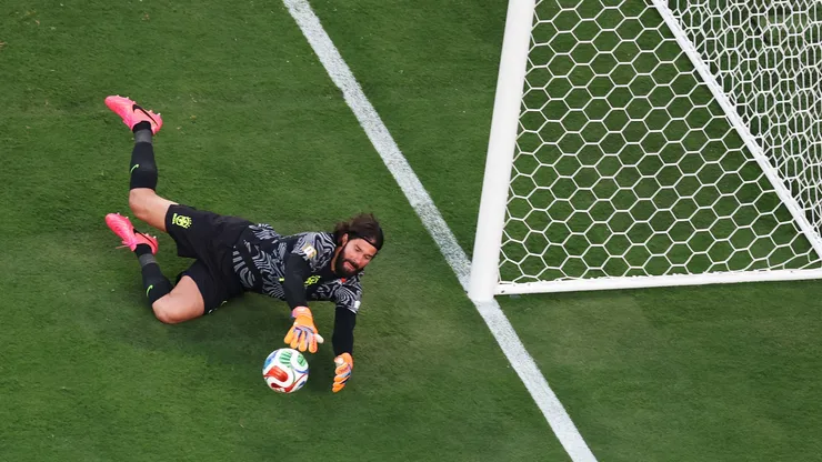 Alisson Becker during 2026 World Cup at MetLife Stadium