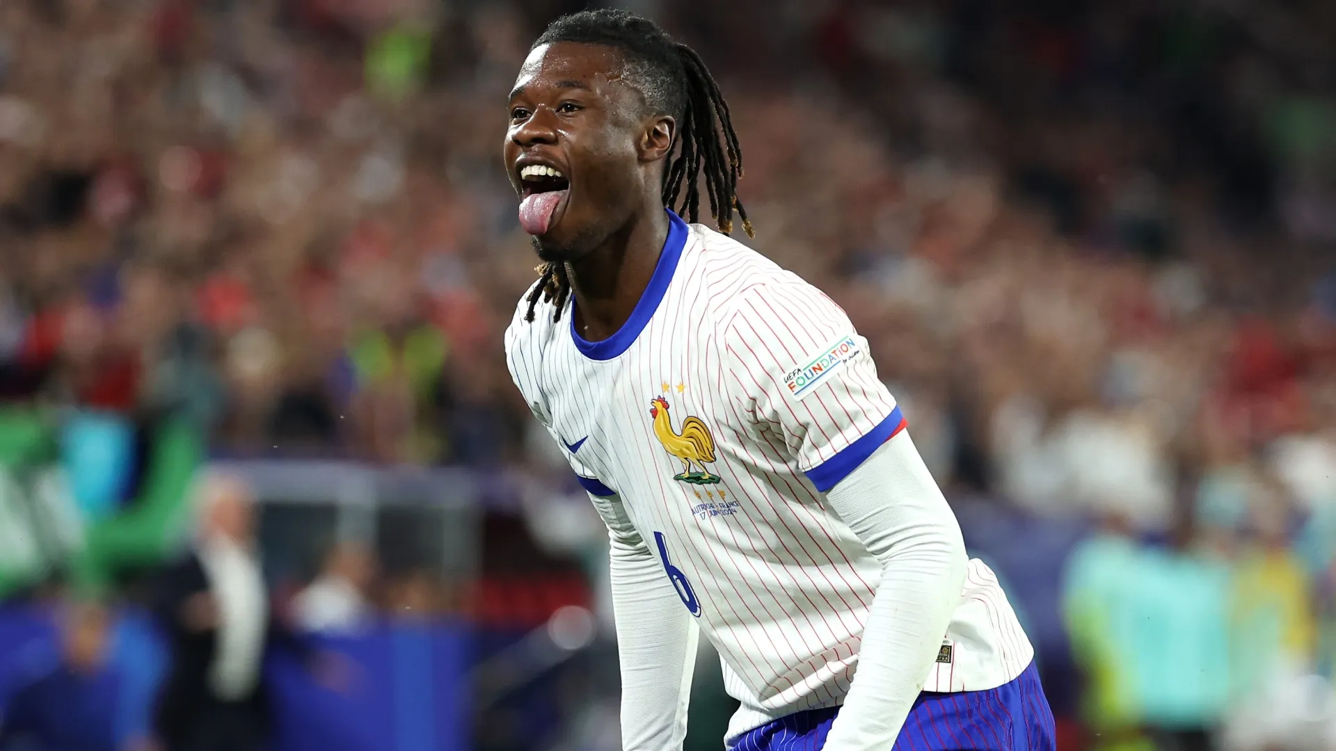 Eduardo Camavinga of France gestures during the UEFA EURO 2024 group stage match (Source: Kevin C. Cox/Getty Images)