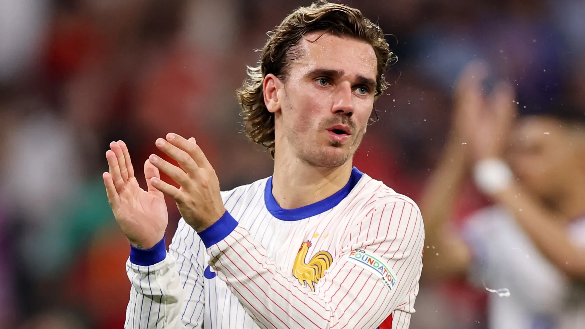 Antoine Griezmann during the UEFA EURO 2024 Semi-Final match (Source: Alex Grimm/Getty Images)