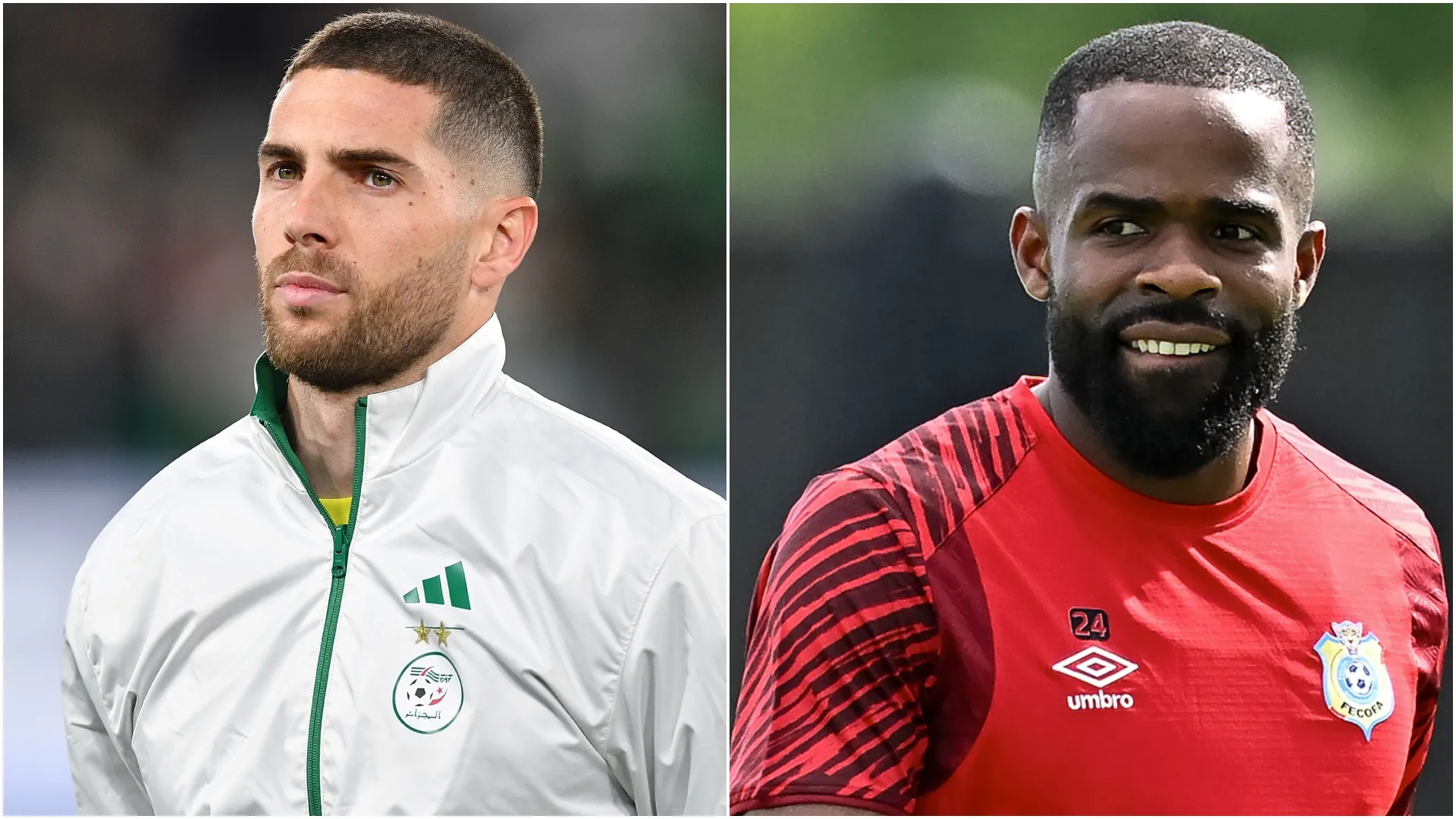 Luca Zidane of Algeria and Gedeon Kalulu of DR Congo (Source: Valerio Pennicino/Maria Lysaker — Getty Images)