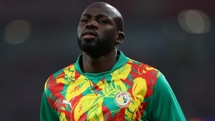 Kalidou Koulibaly of Senegal warms up before the International Friendly match between Brazil and Senegal