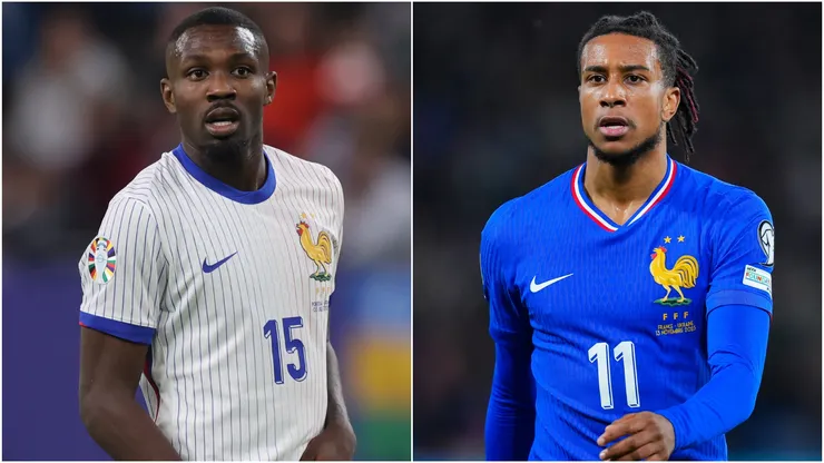 Marcus Thuram and Michael Olise of France