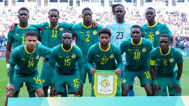 Senegal team pose for a photograph prior to the international friendly match in 2026