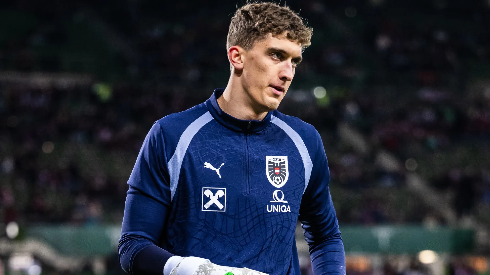 Florian Wiegele of Austria during warm up ahead of an international friendly match (Source: Christian Bruna/Getty Images)
