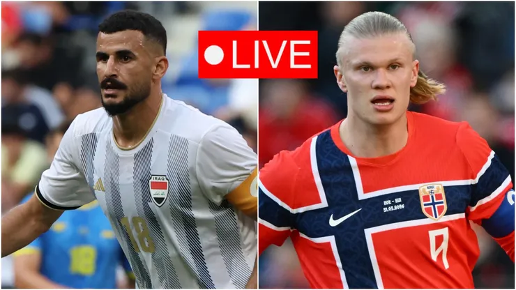Aymed Hussein of Iraq and Erling Haaland of Norway.