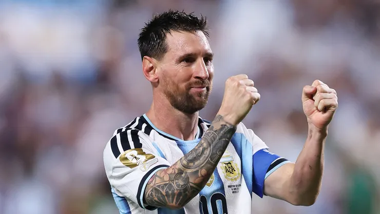 Lionel Messi #10 of Argentina.