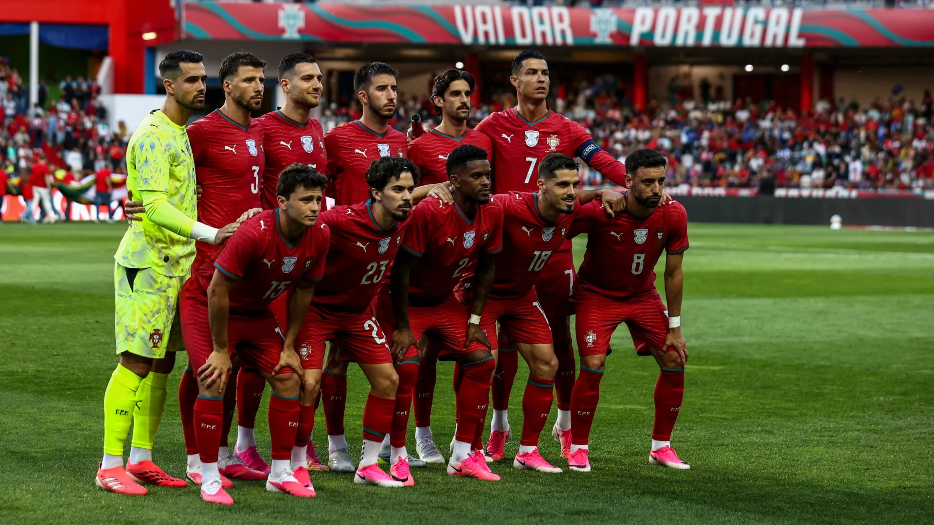 Portugal starting eleven during the International Friendly match. Carlos Rodrigues/Getty Images