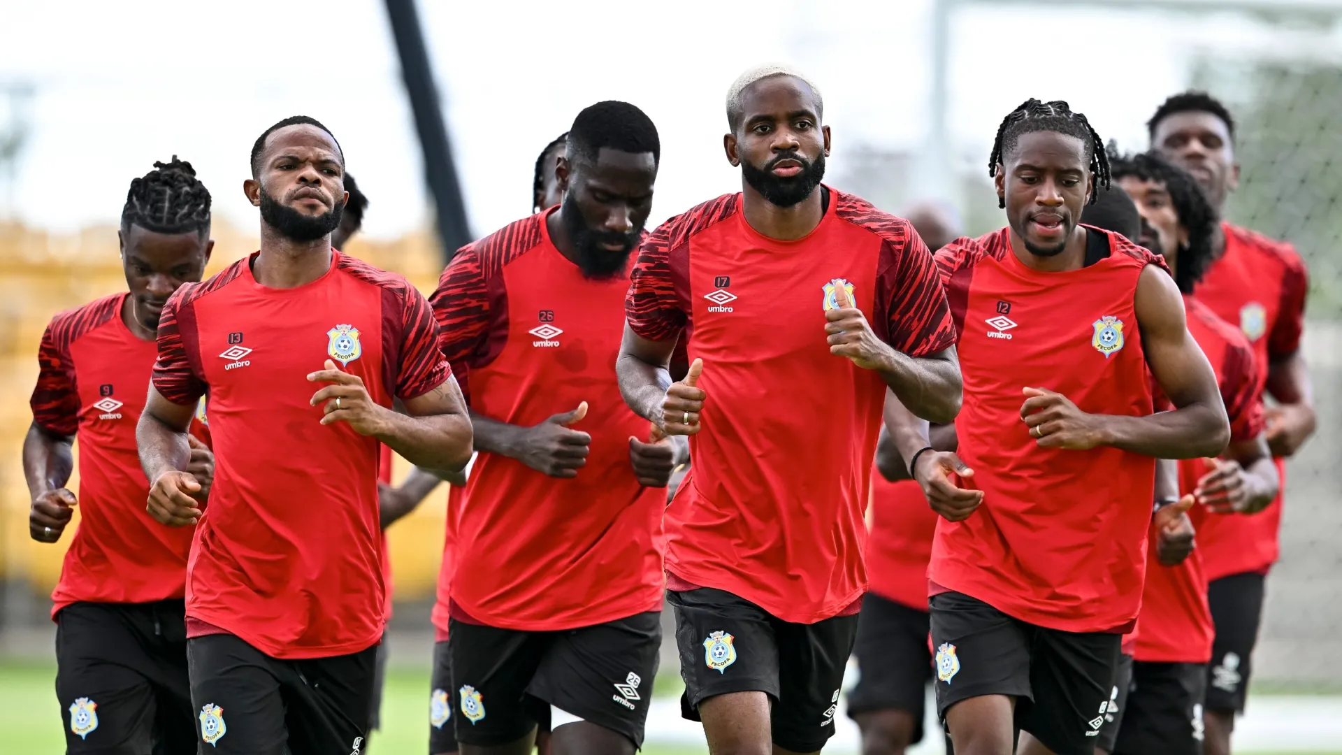 Players of DR Congo warm up during the team’s training session ahead of the FIFA World Cup 2026 (Source: Maria Lysaker/Getty Images)