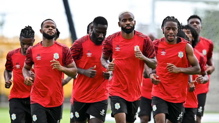 Players of DR Congo warm up during the team's training session ahead of the FIFA World Cup 2026