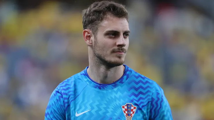 Josip Stanisic of Croatia looks on prior to he international friendly match