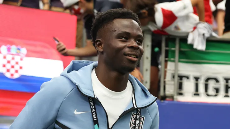 Bukayo Saka before England vs. Croatia.