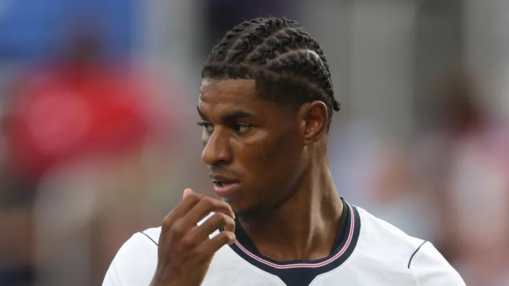Marcus Rashford during a game with England.