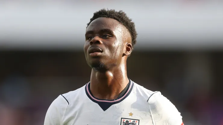Bukayo Saka during an England match.
