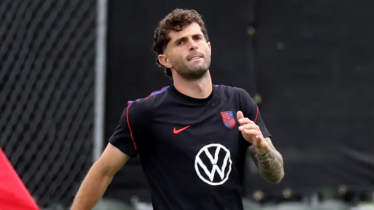 Christian Pulisic of the United States participates away from other players.