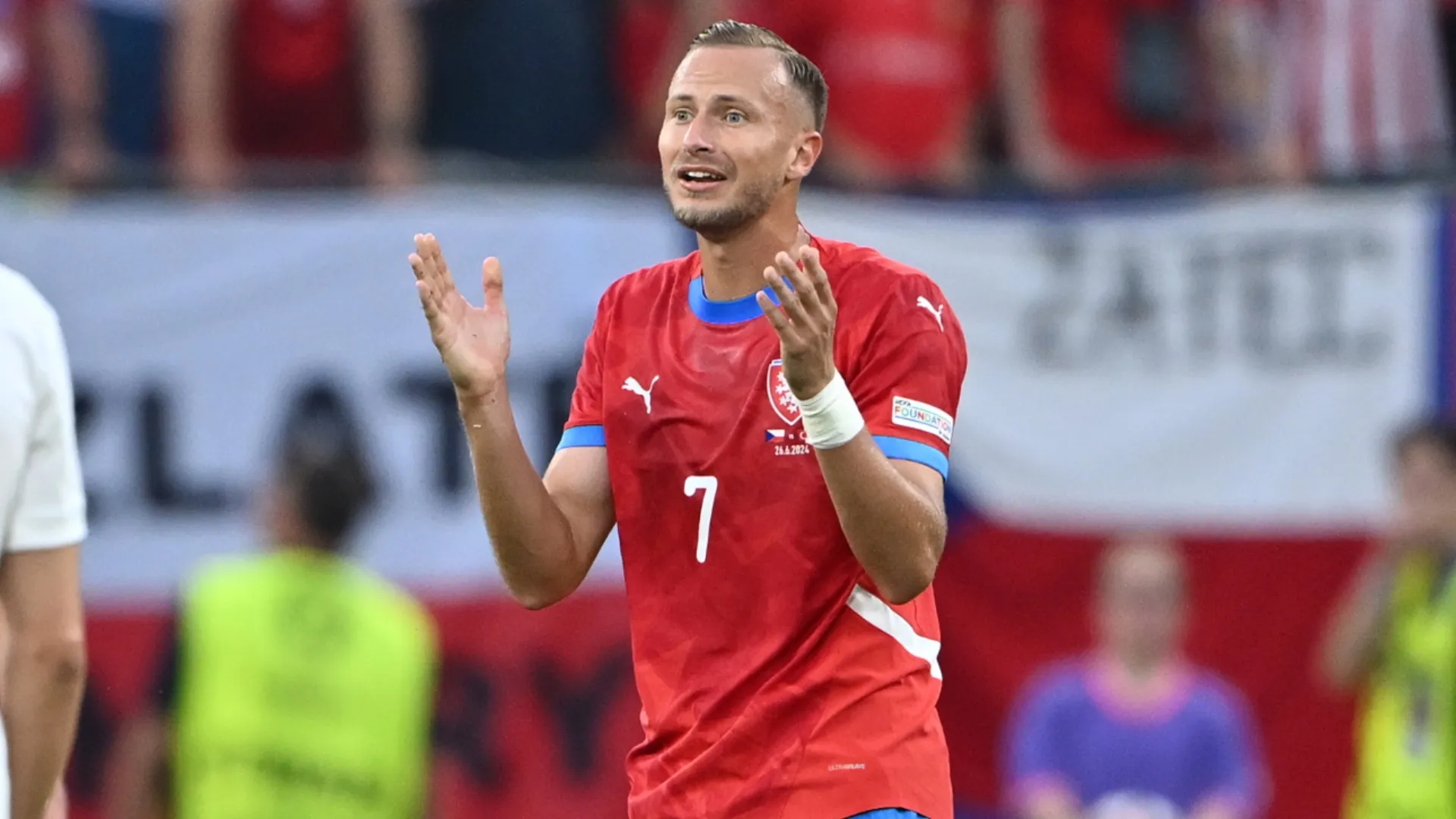 Antonin Barak during the UEFA EURO 2024 group stage match (Source: Dan Mullan/Getty Images)