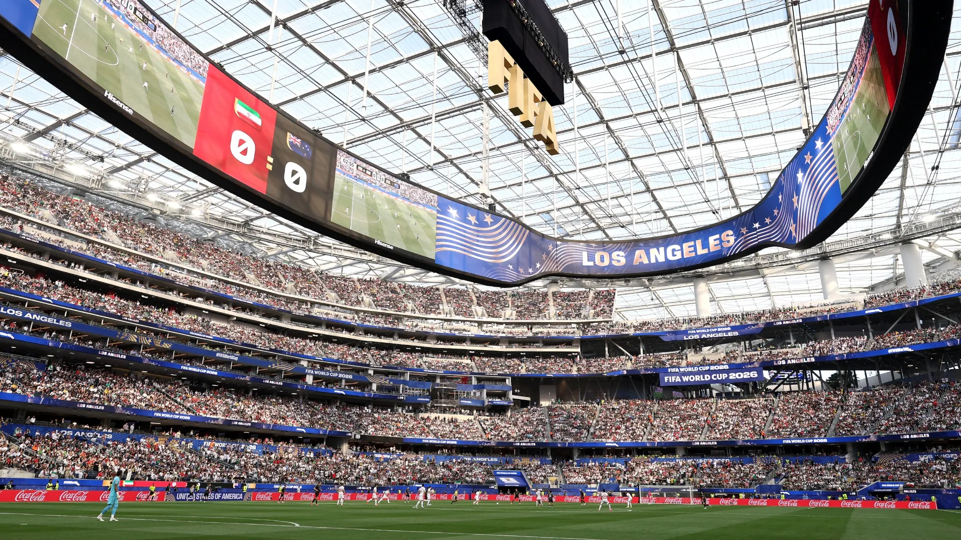 General view inside the stadium in Inglewood, California. Richard Heathcote/Getty Images
