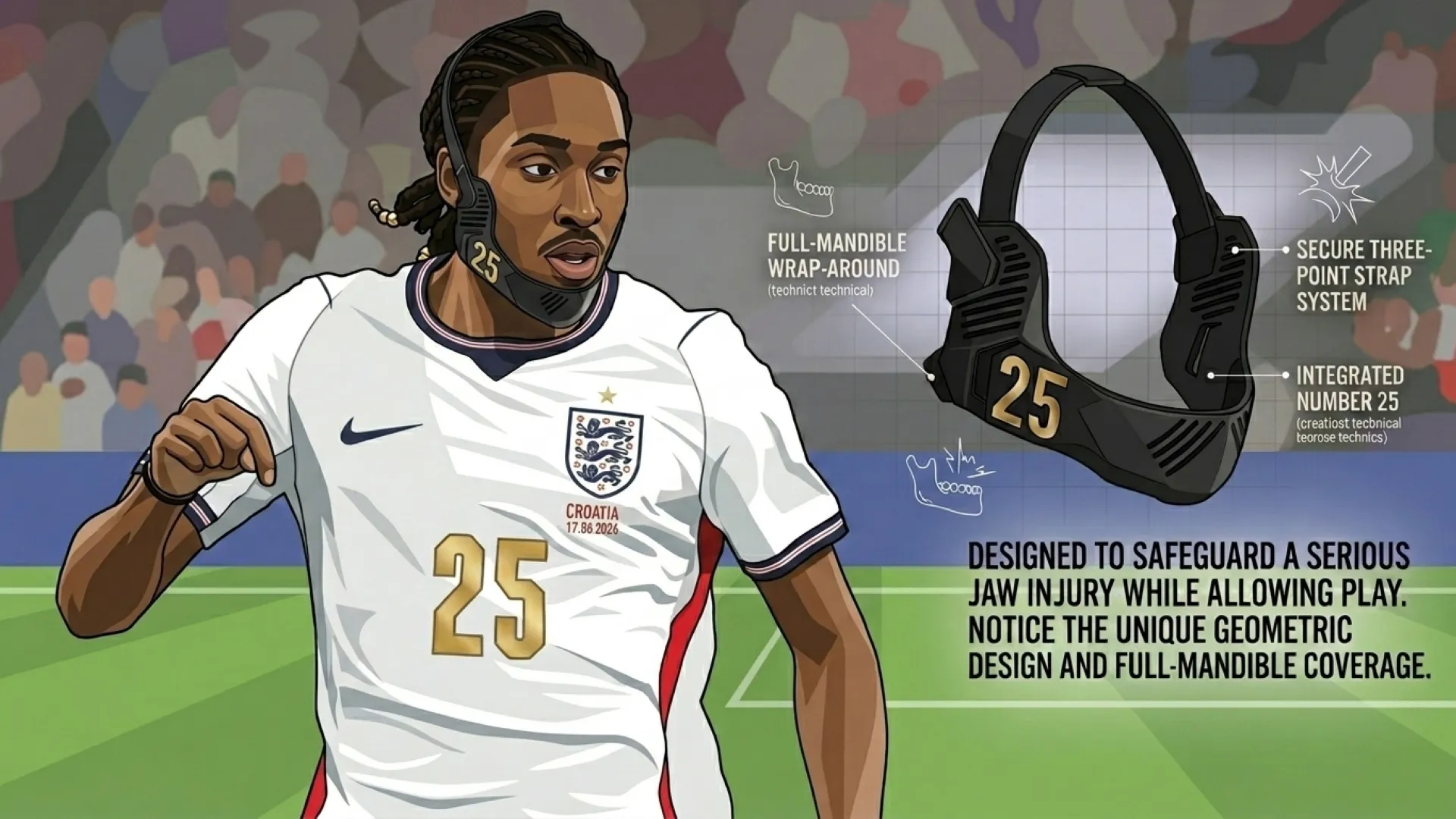 Original Djed Spence image by Getty Images. Infographics done with Gemini.