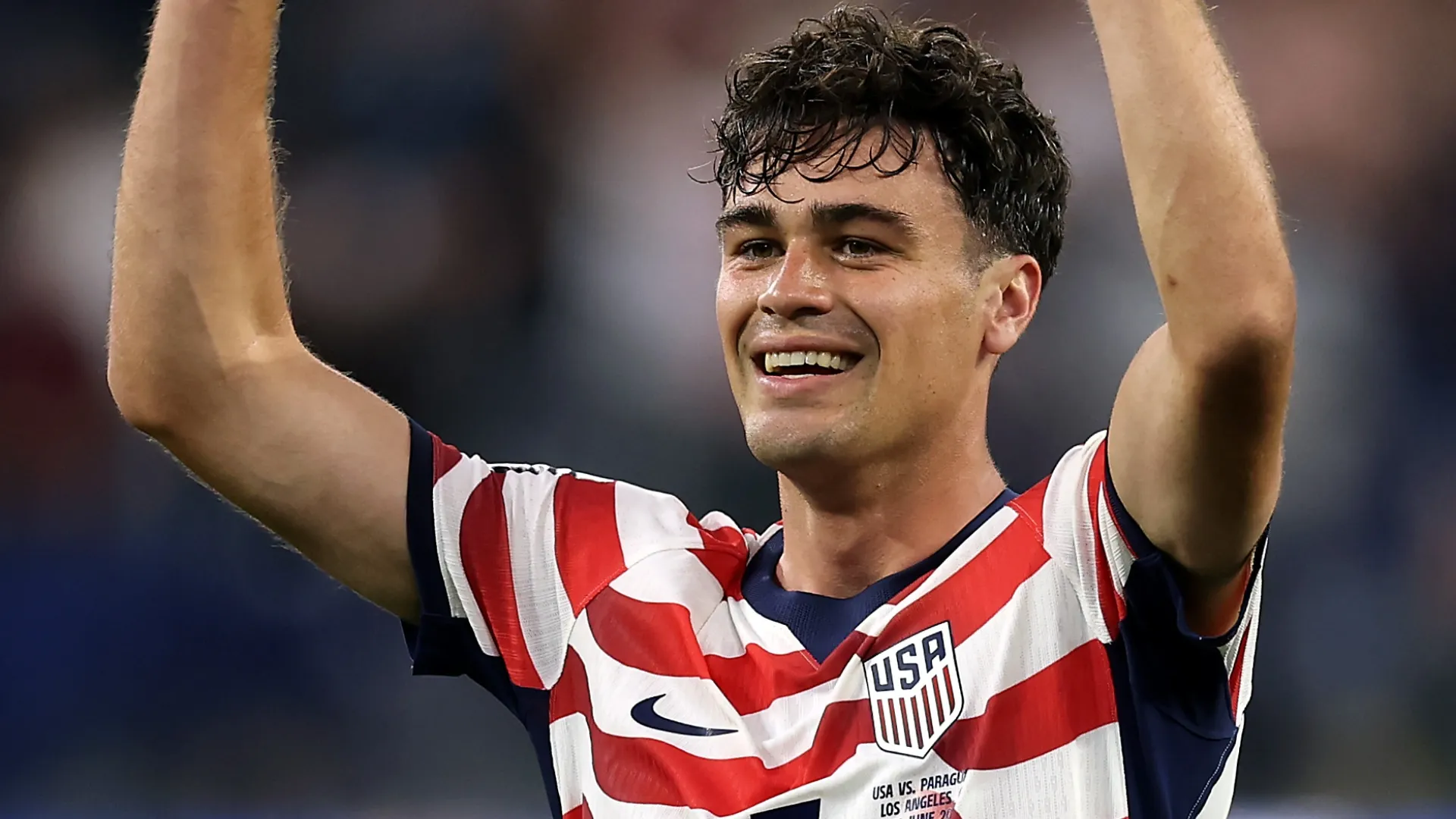 Giovanni Reyna during the FIFA World Cup 2026 Group D match (Source: Jamie Squire/Getty Images)