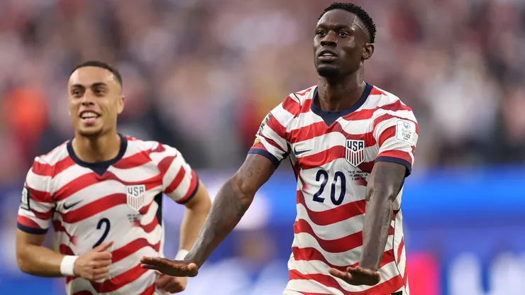 Folarin Balogun #20 of the United States during the FIFA World Cup 2026 Group D match