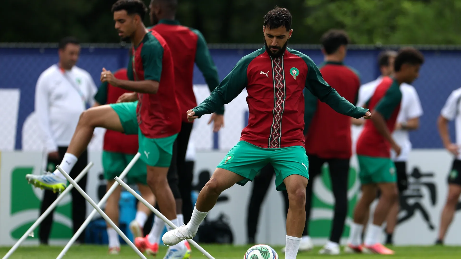 Amine Sbai of Morocco during the training session one day ahead of the FIFA World Cup 2026 Group C match (Source: Mattia Ozbot/Getty Images)