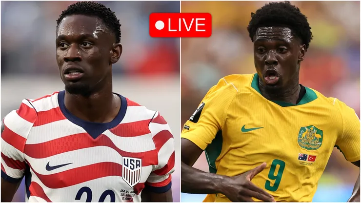 Folarin Balogun of the United States (left) and and Mohamed Toure of Australia.