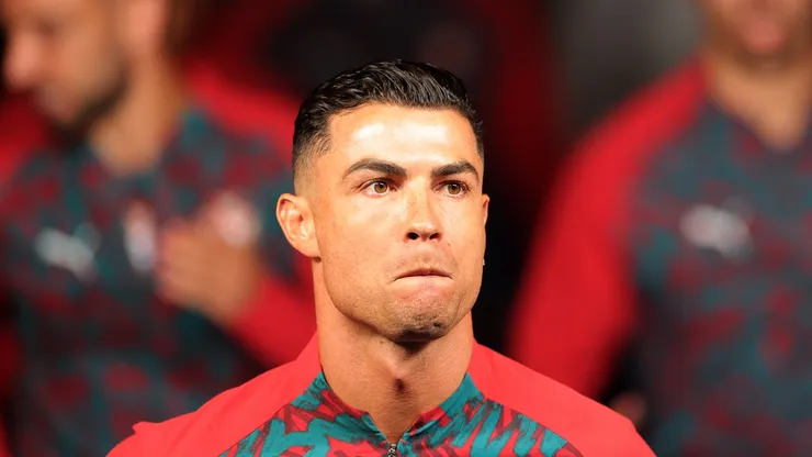Cristiano Ronaldo before a Portugal game.