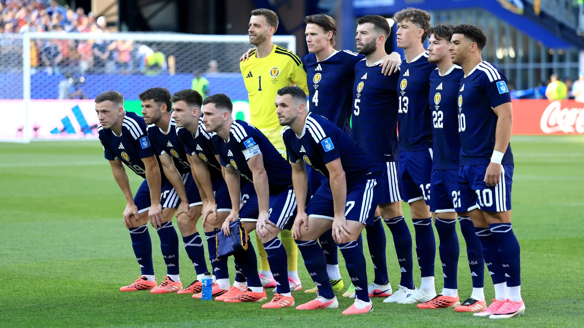Players of Scotland pose for a team photograph. Buda Mendes/Getty Images