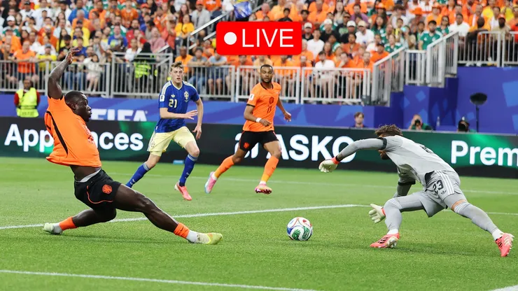 Brian Brobbey #19 of the Netherlands scores his team's second goal.