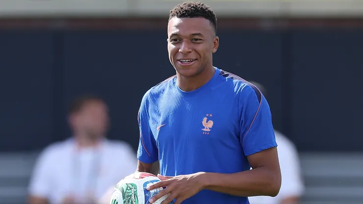 Kylian Mbappe during the team's training one day ahead of the FIFA World Cup 2026 Group I match