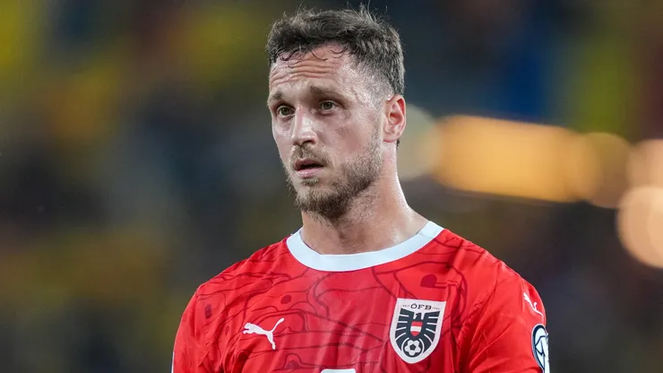 Marko Arnautovic of Austria reacts during the FIFA World Cup 2026 European Qualifier