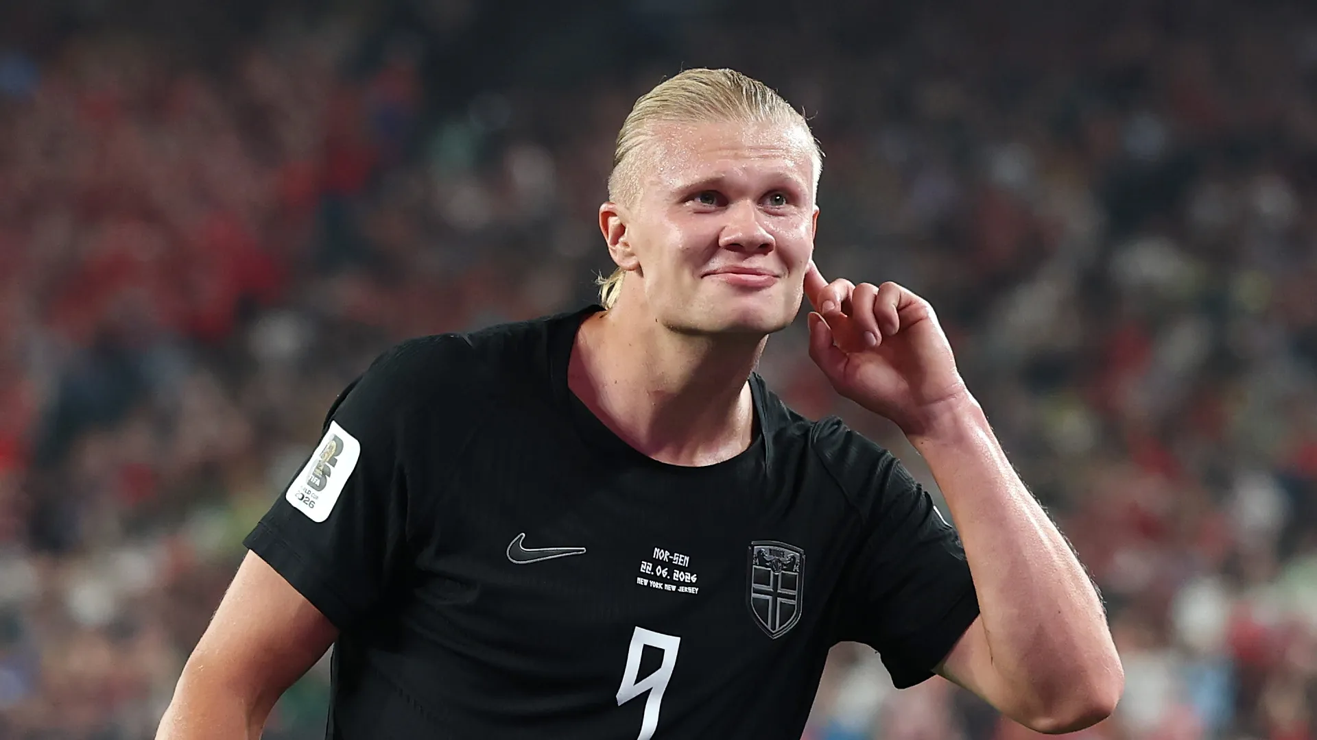 Erling Haaland #9 of Norway.