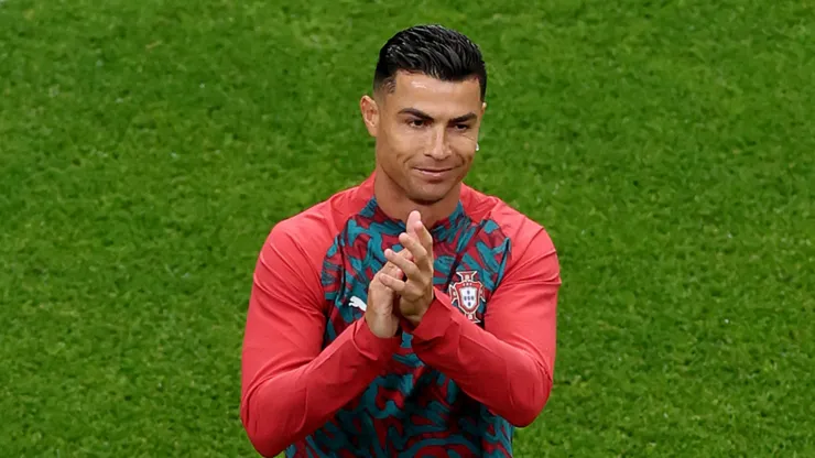 Cristiano Ronaldo #7 of Portugal warms up prior to the FIFA World Cup 2026 Group K match.