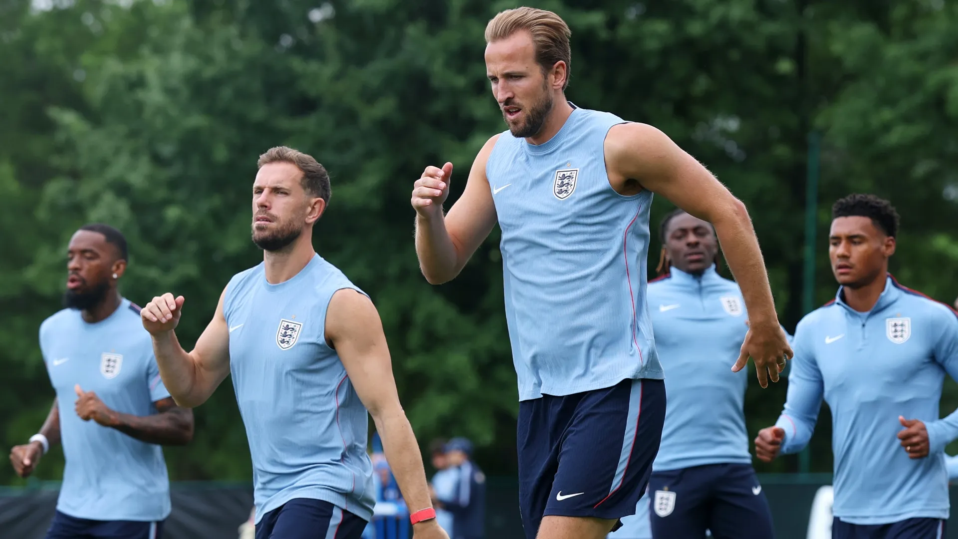 Harry Kane #9 of England trains during an England Training Session on June 22, 2026 (Source: Richard Pelham/Getty Images)