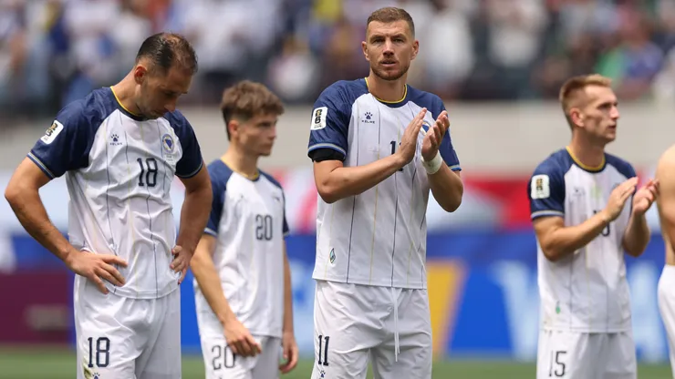 Bosnia and Herzegovina, striker Edin Dzeko applauds the fans after the FIFA World Cup 2026 Group B match