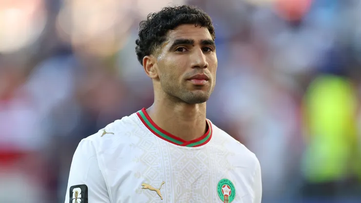 Achraf Hakimi #2 of Morocco during the FIFA World Cup 2026 Group C match