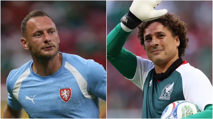 Vladimir Coufal (L) Guillermo Ochoa (R).