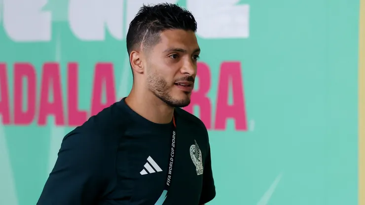 Raul Jimenez #9 of Mexico arrives at the stadium before the FIFA World Cup 2026 Group A match.