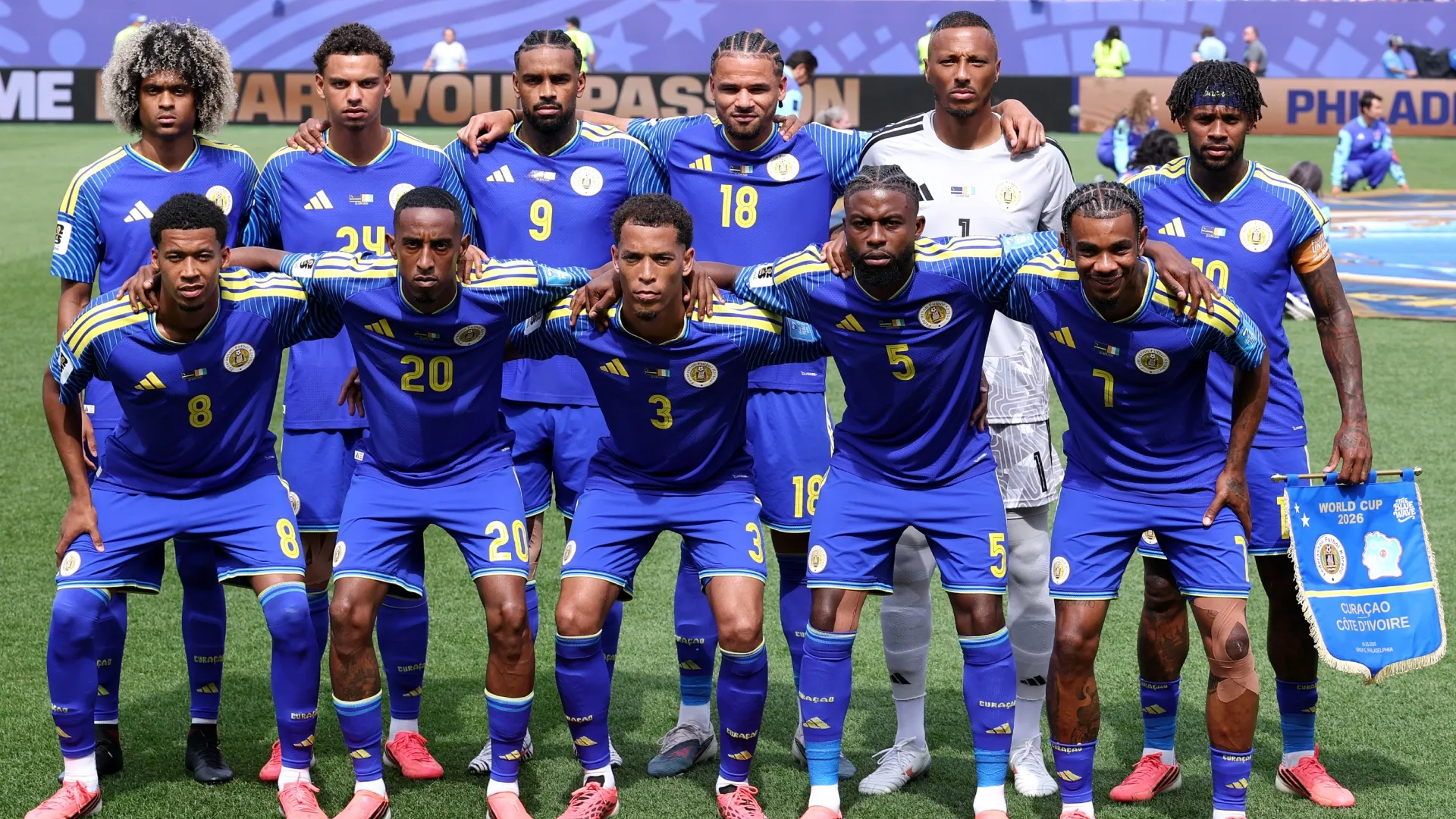 Players of Curacao pose for a team photograph. Kevin C. Cox/Getty Images