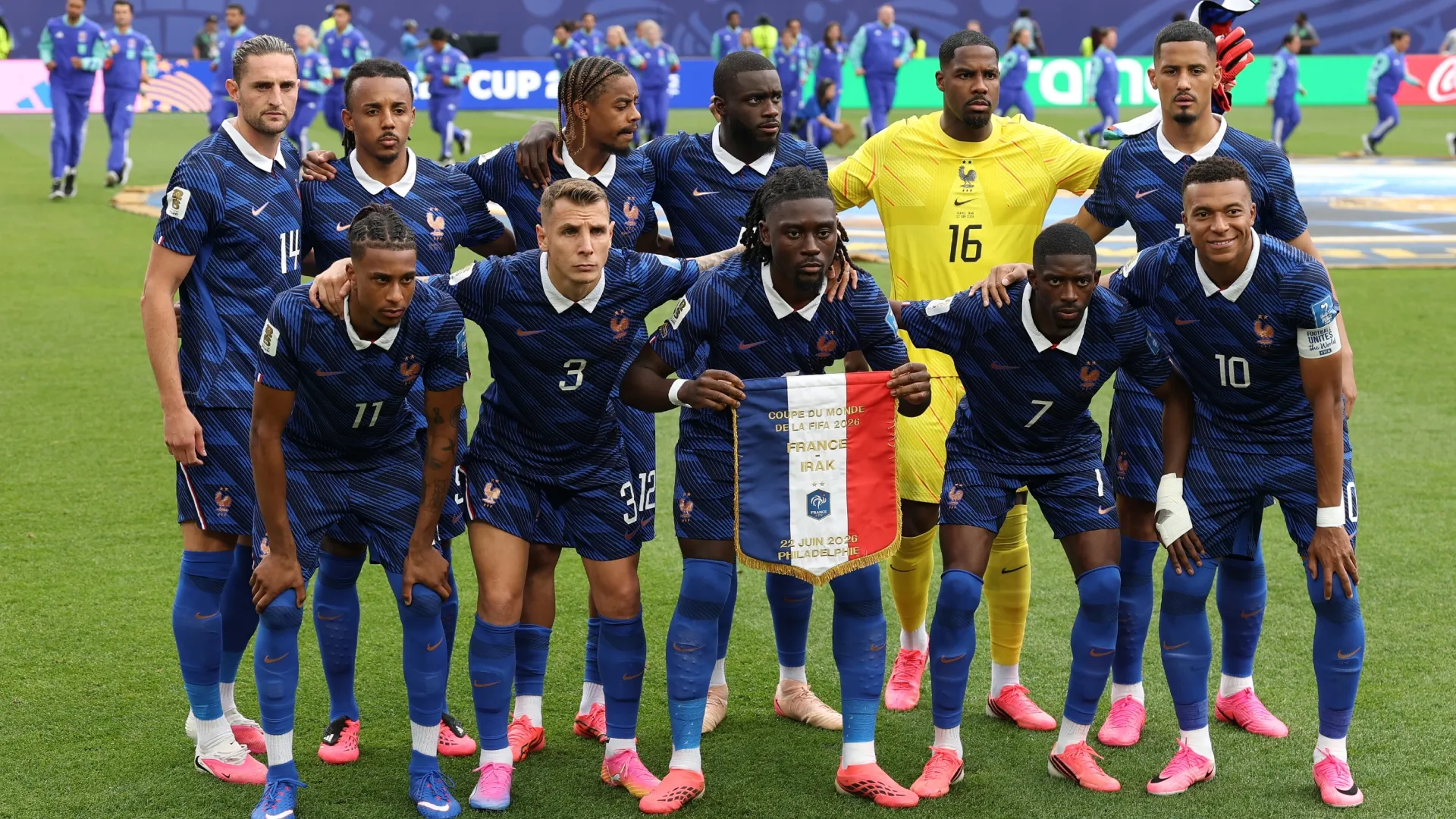 Players of France pose for a team photograph before the FIFA World Cup 2026 Group I match (Source: Dan Mullan/Getty Images)