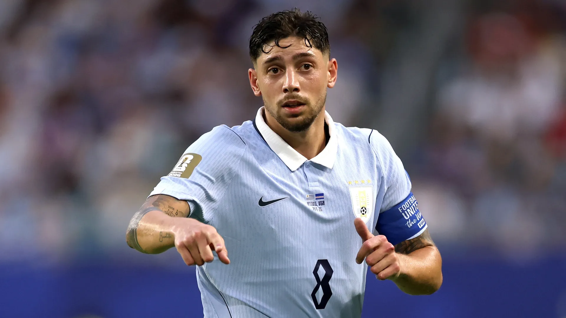 Federico Valverde #8 of Uruguay. Lars Baron/Getty Images