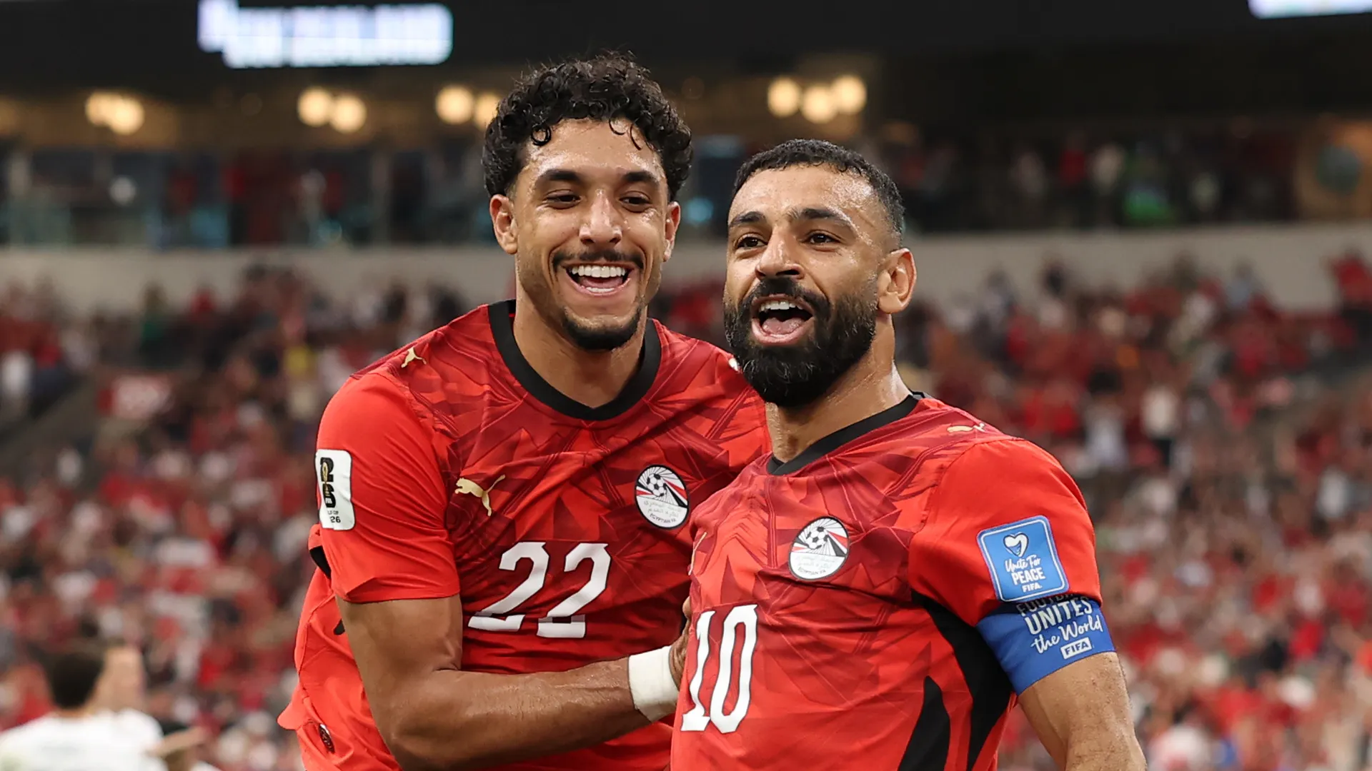 Mohamed Salah and Omar Marmoush of Egypt.
