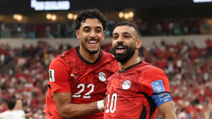 Mohamed Salah and Omar Marmoush of Egypt.