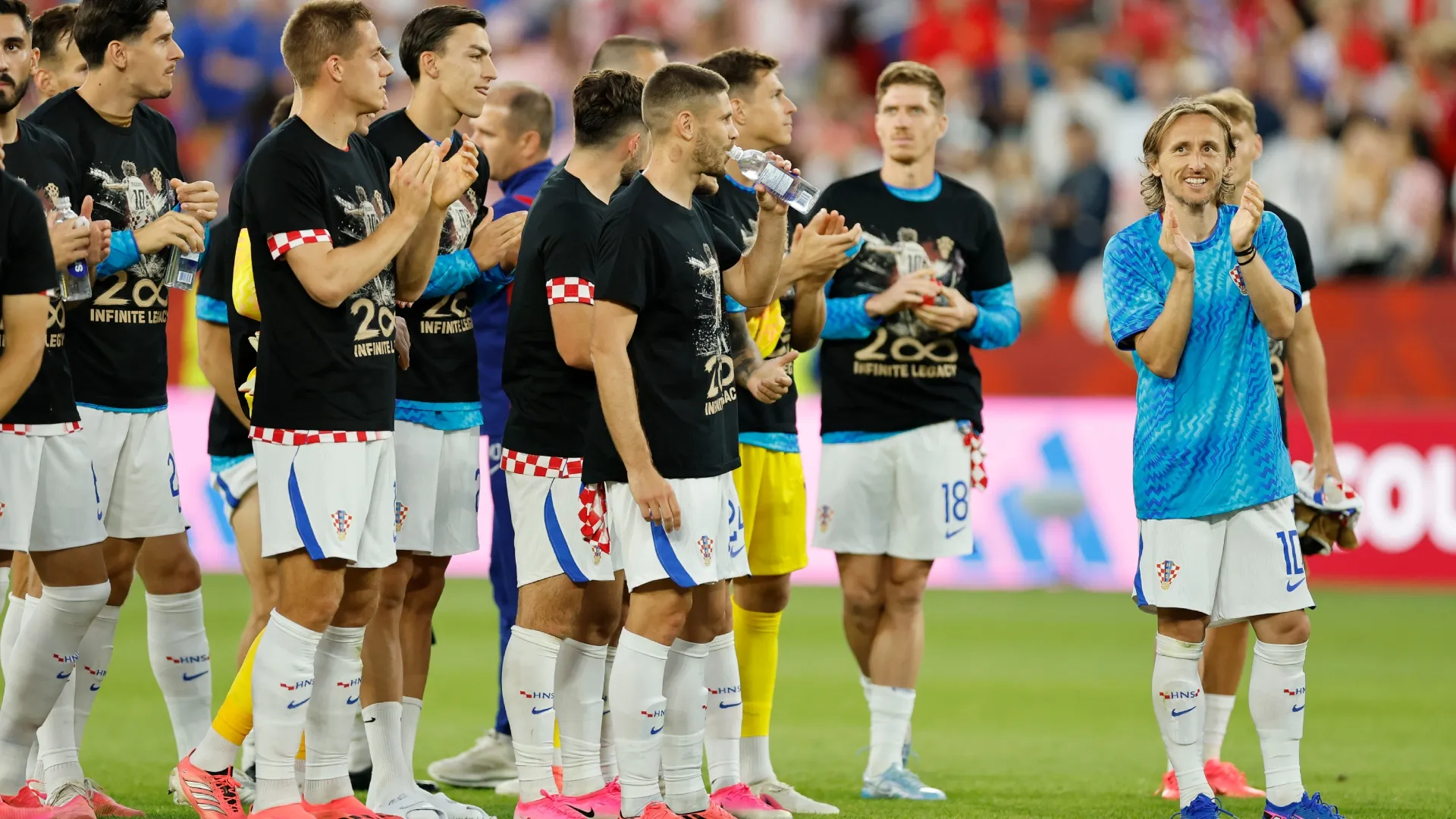Luka Modric #10 of Croatia celebrates after defeating Panama. Michael Reaves/Getty Images