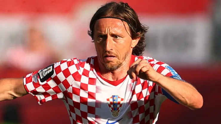 Luka Modric #10 of Croatia runs.