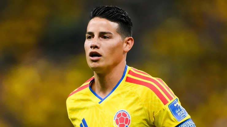 James Rodriguez #10 of Colombia.