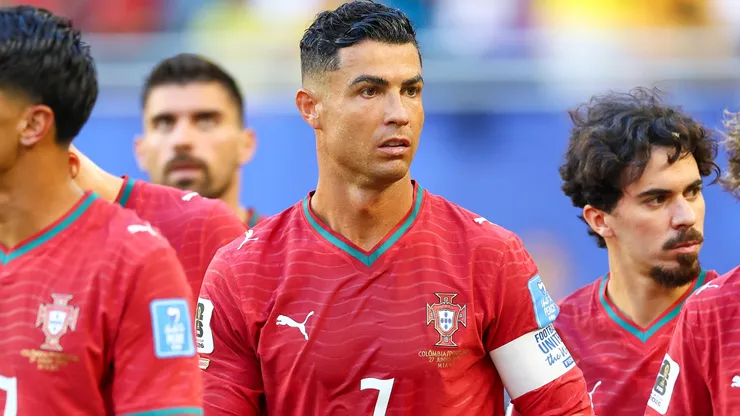 Cristiano Ronaldo #7 and players of Portugal are seen before the FIFA World Cup 2026 Group K match.