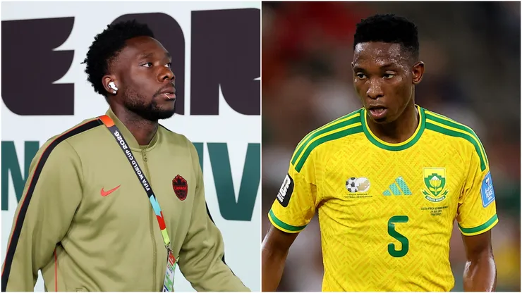 Alphonso Davies (L) Thalente Mbatha (R).