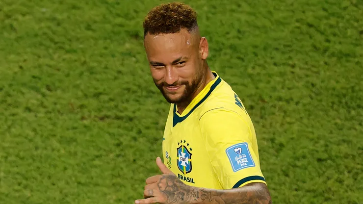 Neymar Jr #10 of Brazil reacts after the FIFA World Cup 2026 Group C match.